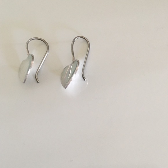 925 Sterling silver dangle heart earrings - Picture 3 of 5